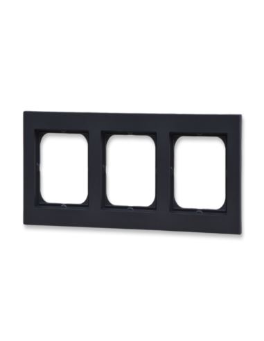 Aria Ramka potrójna czarny metalik