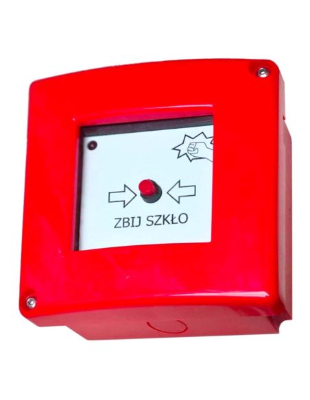 Ręczny przycisk pożarowy bez młoteczka