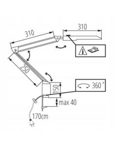 Lampka biurkowa LED HERON II biała Kanlux 2