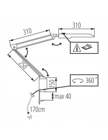 Lampka biurkowa LED HERON II biała Kanlux