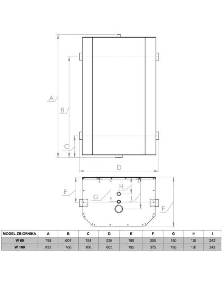Zbiornik bufor wiszący W60L