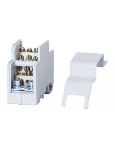 Blok rozdzielczy jednobiegunowy 160A - szary