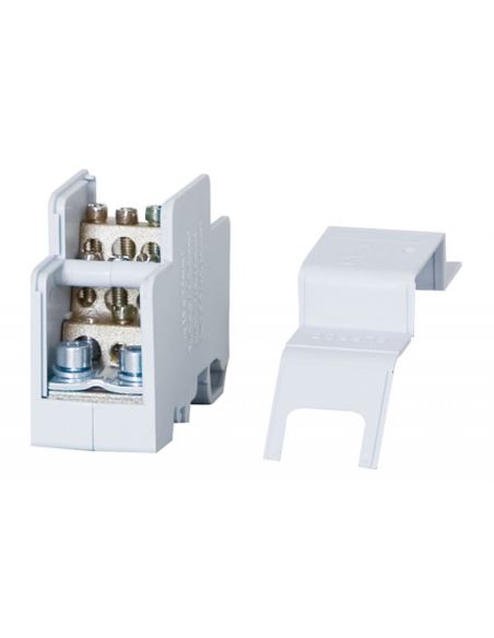 Blok rozdzielczy jednobiegunowy 160A - szary