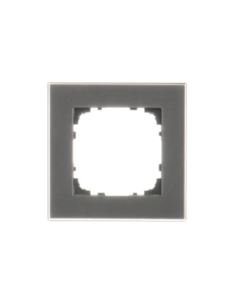 Simon55 Ramka pojedyńcza szkło mrożone czarny mat.