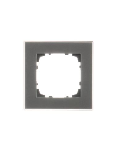 Simon55 Ramka pojedyńcza szkło mrożone czarny mat.