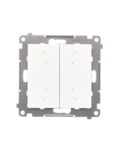 Simon55 Łącznik/przycisk roletowy podwójny biały m