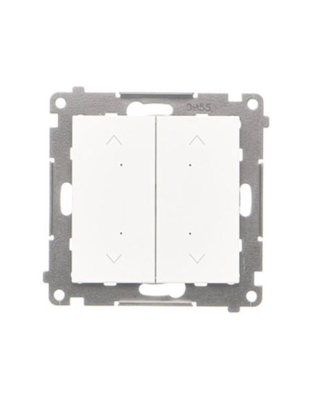 Simon55 Łącznik/przycisk roletowy podwójny biały m