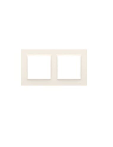 Simon10 Ramka podwójna kremowa