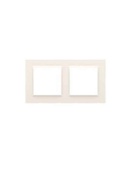 Simon10 Ramka podwójna kremowa