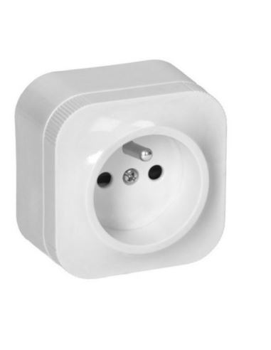 Gniazdo pojedyńcze N/T 2P+Z IP20 biały ToDo