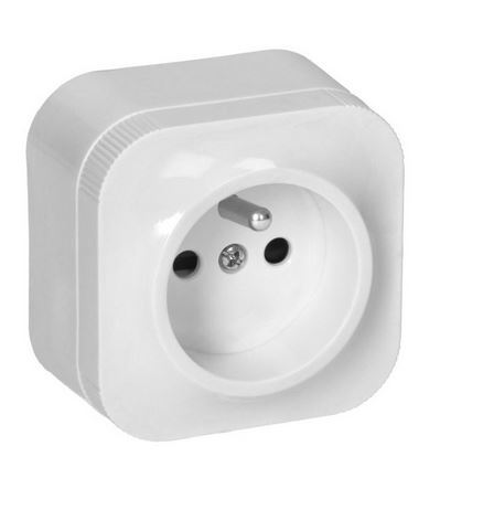 Gniazdo pojedyńcze N/T 2P+Z IP20 biały ToDo