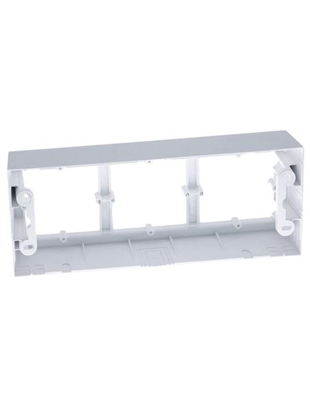 Simon54 Puszka natynkowa potrójna biała