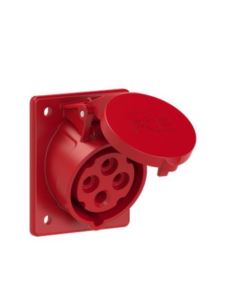 Gniazdo tablicowe 16A 4P 400V/70mm/ czerwone IP44