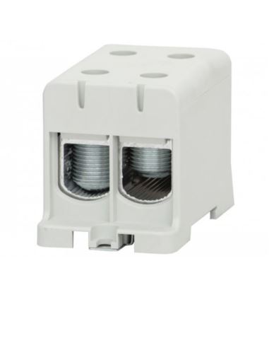 Złączka LZ 2x150/2x150mm2 szara na szynę TH35