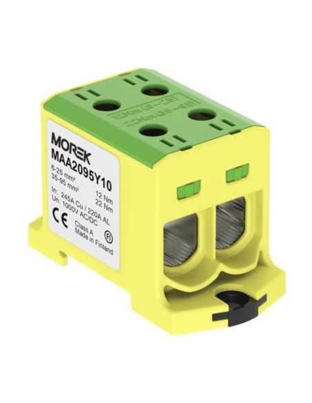 Złącze szynowe TH35 OTL95-2 6-95mm2 1000V żółte
