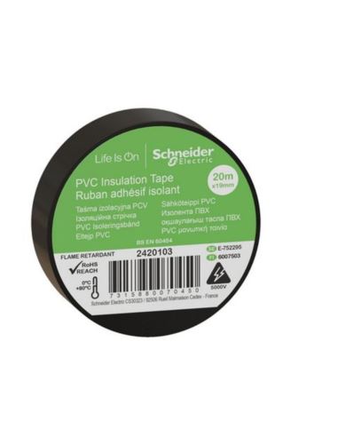 Taśma izolacyjna 19mm 20m CZARNA