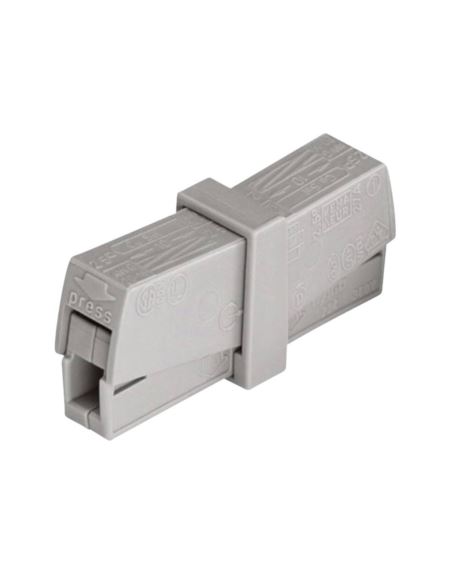 224-201 Złączka 2x0,5-2,5mm2 jasnoszara