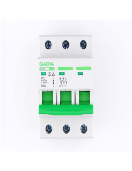 Wyłącznik nadprądowy GACIA C16A 3P 6kA 16A