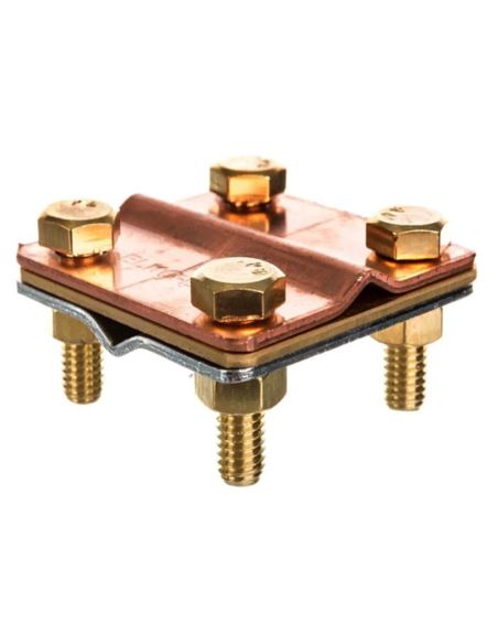 Złącze krzyżowe 4-otworowe CU/OC Elkobis  mosiądz