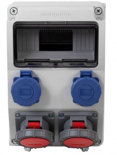 Rozdzielnica CAJA 9M 16/5,32/5,2x230V IP65