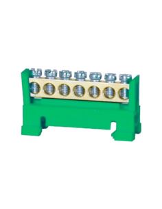 Listwa ochronna 7-modułowa 7x16mm2 niska zielona