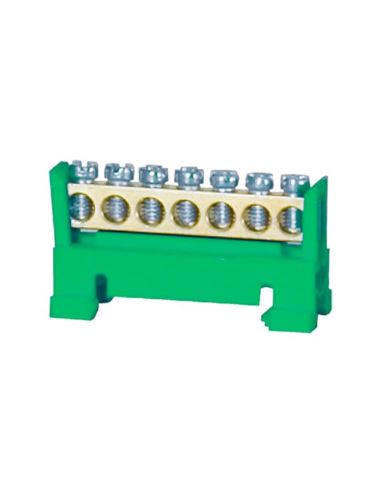 Listwa ochronna 7-modułowa 7x16mm2 niska zielona