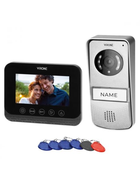 Wideodomofon bezsł. kolor 4,3" RFID ENIF VRONE