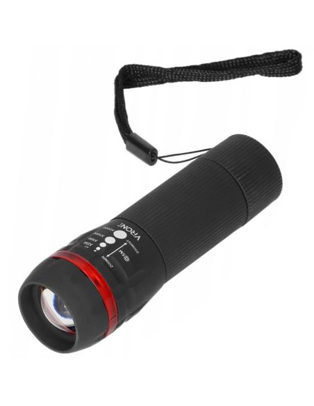 Latarka LED 1W z zoomem, 60lm 3xAAA