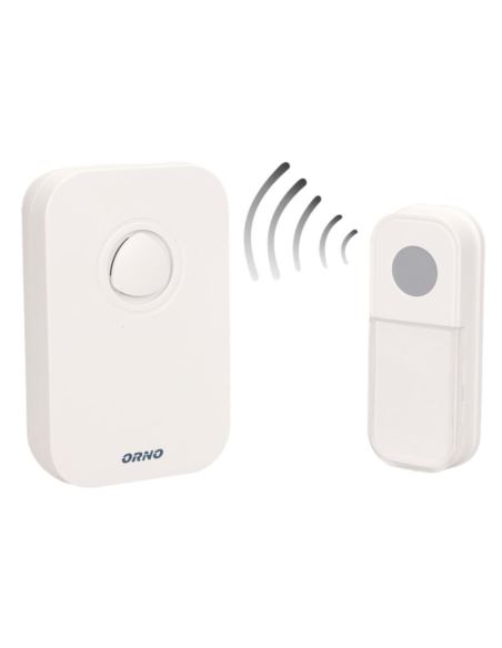 Dzwonek Fado DC bateryjny biały IP44 80m