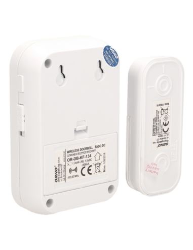 Dzwonek Fado DC bateryjny biały IP44 80m