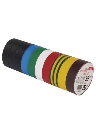 Taśma izolacyjna zestaw 10szt. multikolor