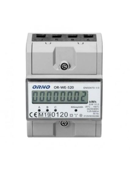 Licznik energii WE-520 3F 80A MID na szyn
