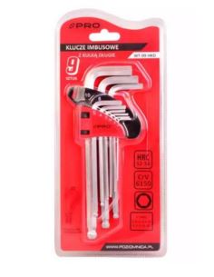 Zestaw 9 szt. kluczy hex WT-09-HKD