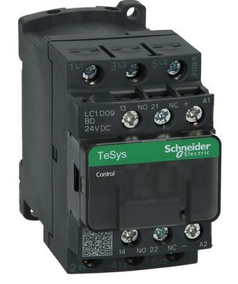 Stycznik mocy LC1D09BD 9A 3P 4KW 24VDC 1NO 1NC