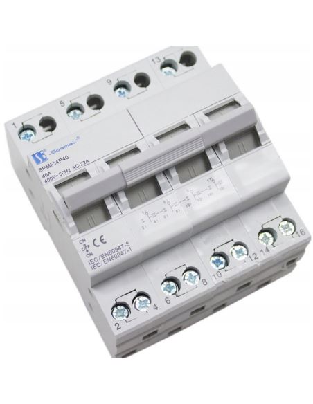 Przełącznik SPMP4P40 4P 40A1-0-2 sieć-agregat