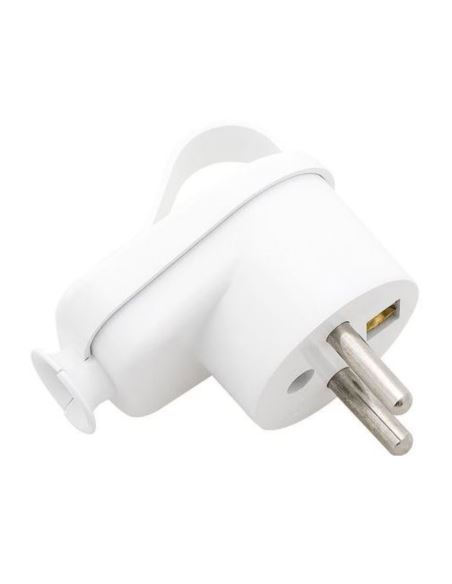 Wtyczka kątowa WT-16Z/B z uziemieniem 16A biała