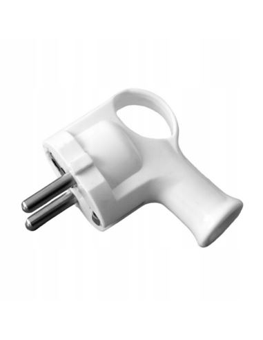 Wtyczka kątowa 2P+Z z  uchwytem