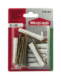 Kołek uniwersalny koł. BKW 8x60  8 szt