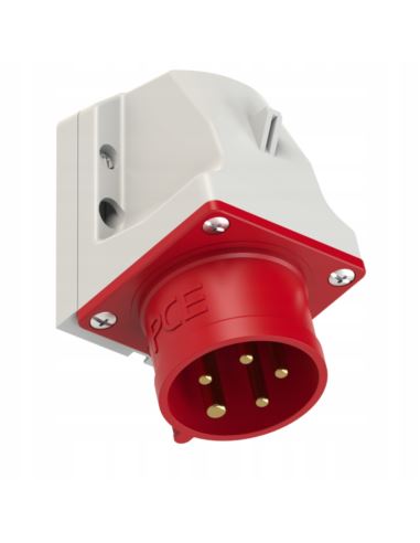 Wtyczka odbiornikowa 16A 5P 400V IP44 z klapką