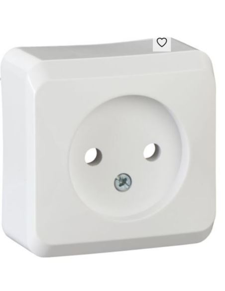 Gniazdo sieciowe PRIMA 2P BIAŁE 16A IP20