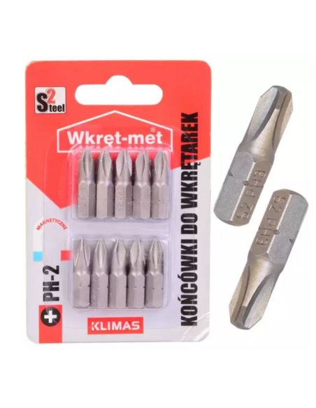 Końcówki do wkrętarki magnetyczne PH 3x25 10 szt