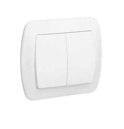 Łącznik świecznikowy AKORD biały wyłączn. podwójny