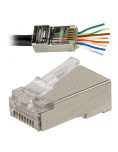 Wtyk RJ45 kat.5e przelotowy 8P8C LAN ekranowany
