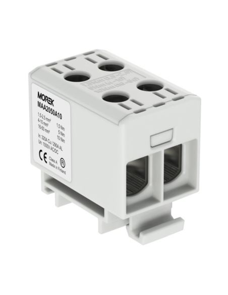 Złącze szynowe TH35 dwuwej. OTL50-2 1,5-50mm szare