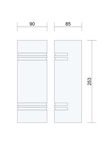 Lampa kinkiet zewnętrzny nierdzewny GU10 KAZAMI
