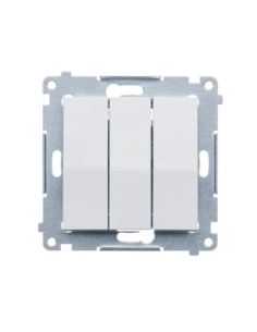 Simon54 Przycisk potrójny chwilowy biały