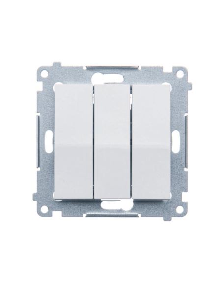 Simon54 Przycisk potrójny chwilowy biały