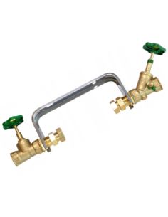 Konsola wodomierzowa nierdzewna 3/4 z zaworami