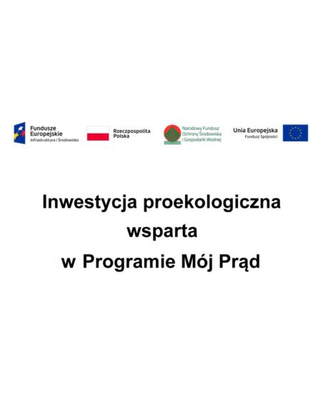 Tabliczka informacyjna A4 PCV Mój Prąd - dotacja