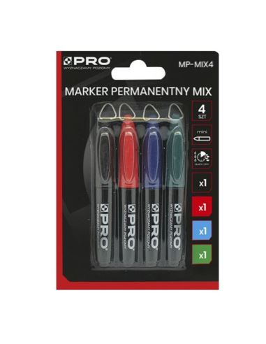 Marker permanentny mix blister MP-MIX4